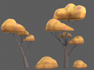 Trees Cartoon V25 Model 3D