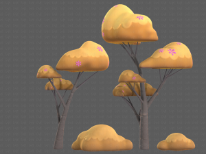 Trees Cartoon V25 Model 3D