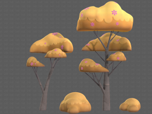 Trees Cartoon V25 Model 3D
