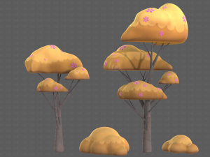Trees Cartoon V25 Model 3D