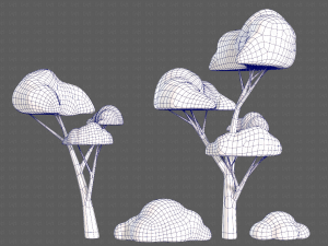 Trees Cartoon V25 Model 3D