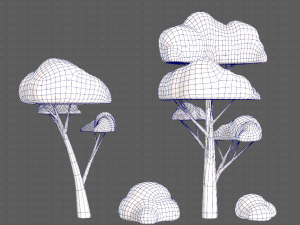 Trees Cartoon V25 Model 3D