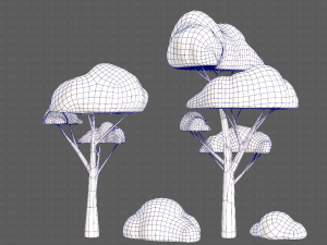 Trees Cartoon V25 Model 3D