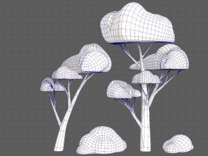 Trees Cartoon V25 Model 3D