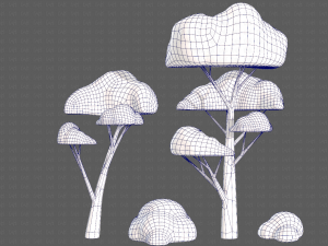 Trees Cartoon V25 Model 3D