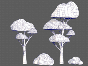 Trees Cartoon V25 Model 3D