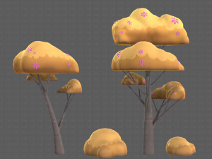 Trees Cartoon V25 Model 3D