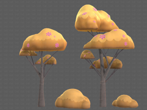 Trees Cartoon V25 Model 3D