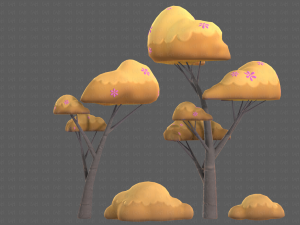Trees Cartoon V25 Model 3D