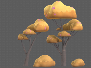 Trees Cartoon V25 Model 3D