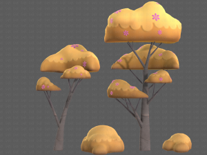 Trees Cartoon V25 Model 3D