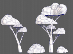 Trees Cartoon V25 Model 3D