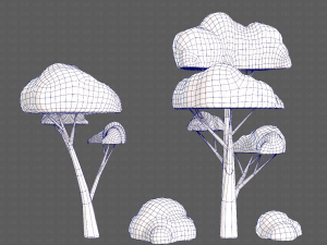 Trees Cartoon V25 Model 3D