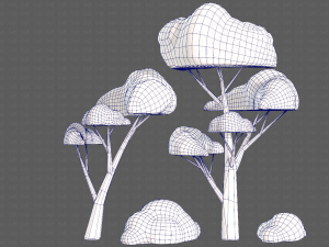 Trees Cartoon V25 Model 3D