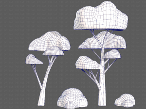 Trees Cartoon V25 Model 3D