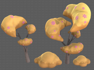 Trees Cartoon V25 Model 3D
