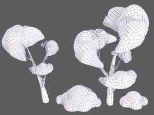 Trees Cartoon V25 Model 3D
