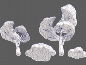 Trees Cartoon V25 Model 3D