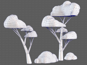 Trees Cartoon V25 Model 3D