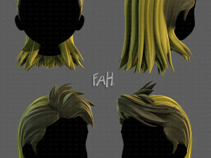Coiffure 3D pour gar&ccedil;on V108 Modèle 3D