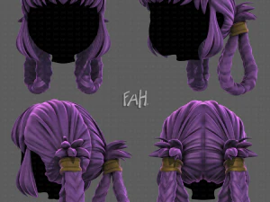 Coiffure 3D pour fille V110 Modèle 3D