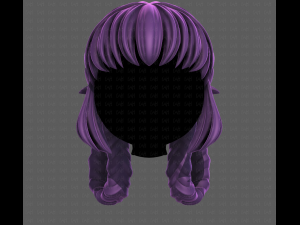 3D Hair style for girl V110 3D Modell