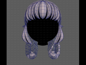 3D Hair style for girl V110 3D Modell