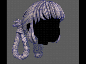 3D Hair style for girl V110 3D Modell