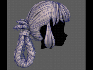 3D Hair style for girl V110 3D Modell