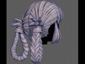 3D Hair style for girl V110 3D Modell