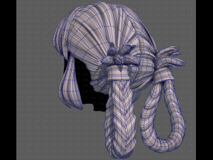 3D Hair style for girl V110 3D Modell