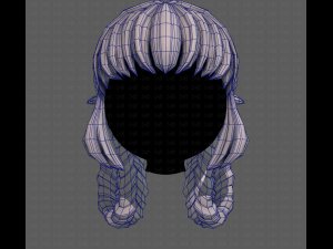 3D Hair style for girl V110 3D Modell