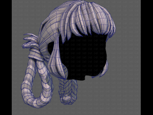 3D Hair style for girl V110 3D Modell