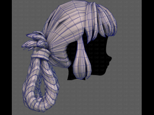 3D Hair style for girl V110 3D Modell