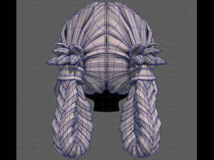 3D Hair style for girl V110 3D Modell