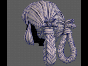 3D Hair style for girl V110 3D Modell