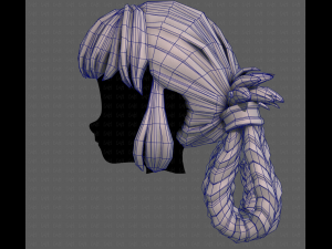 3D Hair style for girl V110 3D Modell