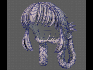 3D Hair style for girl V110 3D Modell