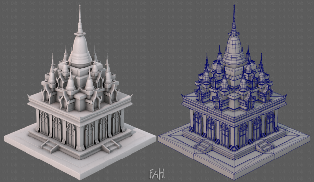 Pagoda V09 3D-Modell .c4d .max .obj .3ds .fbx .stl .blend 