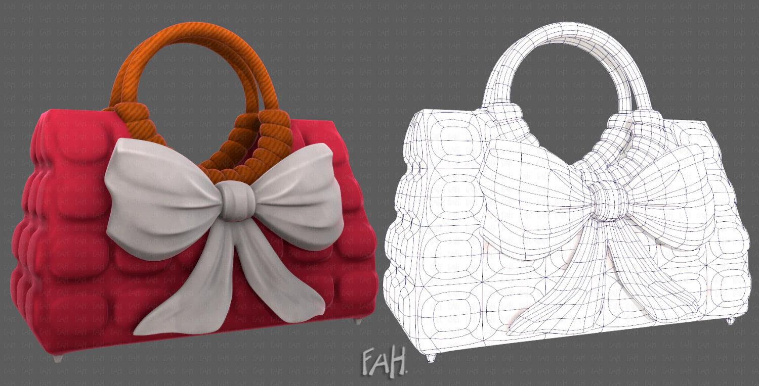 Bag V09 3D Model .c4d .max .obj .3ds .fbx .stl .blend 