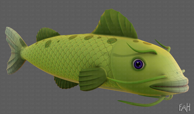 Fish V10 Model 3D .c4d .max .obj .3ds .fbx .stl .blend 