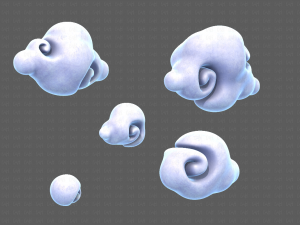 Clouds cartoon V04 3D Модель