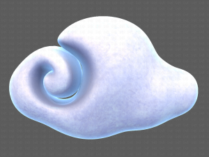 Clouds cartoon V04 3D Модель