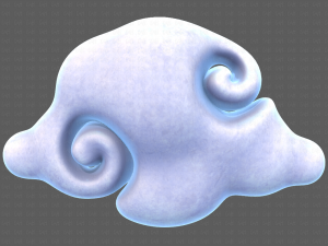 Clouds cartoon V04 3D Модель