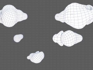 Clouds cartoon V04 3D Модель