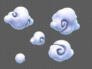 Clouds cartoon V04 3D Модель