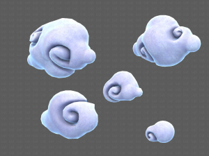 Clouds cartoon V04 3D Модель