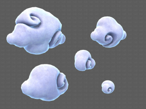 Clouds cartoon V04 3D Модель
