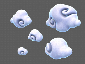 Clouds cartoon V04 3D Модель