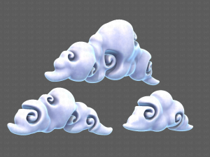 Clouds cartoon V05 3D मॉडल